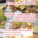 Affiche atelier cartes postales à la Baleine